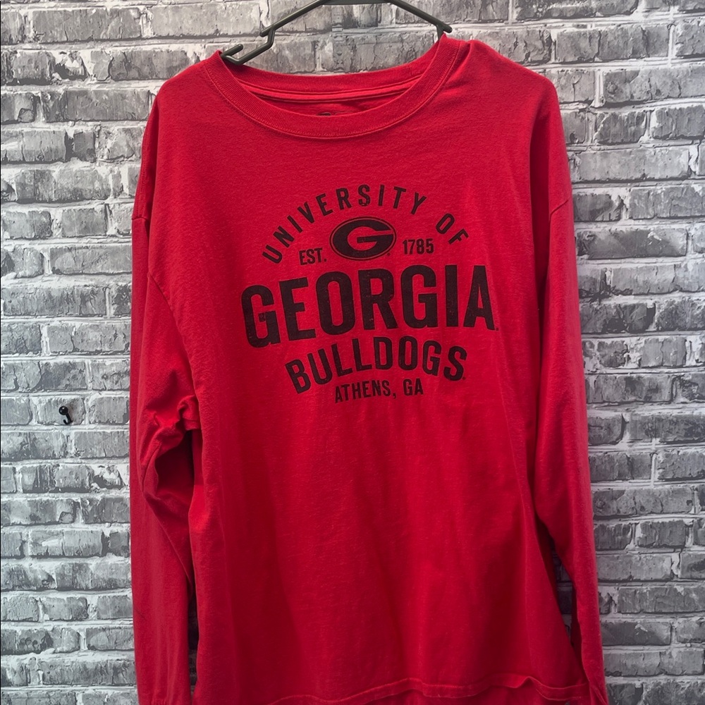 University of Georgia Bulldogs Red Long Sleeve‎ Shirt